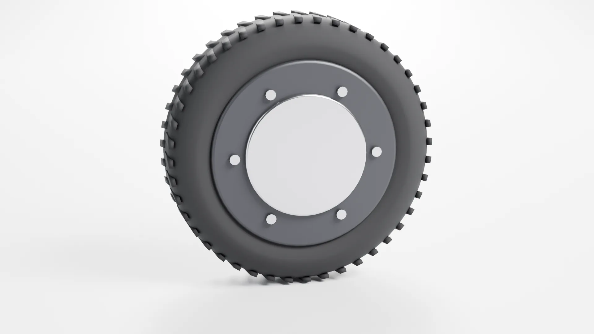 One wheel with its hub motor